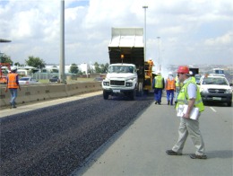 Construction continues on South Africa's Ben Schoeman Highway where Moville emigrant Brian Keogh works as a site agent.