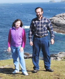 Dan McFeeley pictured at Malin Head with his daughter Rachel.
