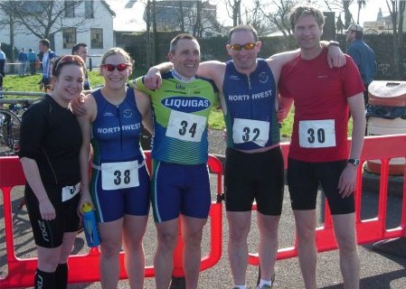 Some of the competitors who took part in the Buncrana Duathlon.