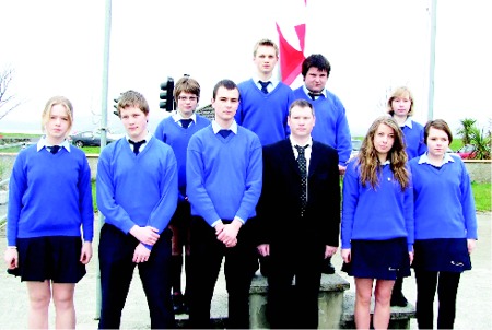 Polish students from Scoil Mhuire, Buncrana, who have been mourning their lost president.