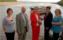 Agriculture and Fisheries Minister Mary Coughlan is shown the Atlantis Light. With her, from left, are Clairann Murphy of Inishowen Engineering; P.J. O'Reilly, Innovation and Technology Transfer Department of Enterprise Ireland; Siobhan Grant of business growth consultants Grant Connections and Inishowen Engineering company director, Josephine Noone.