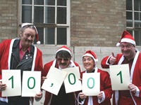 The Hole in the Wall Gang lend their support to the 10,001 Santas campaign.