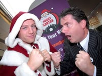 John Duddy supporting the 10001 Santas charity event.