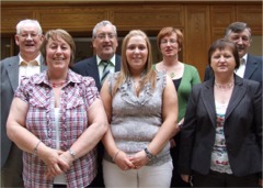 Donegal Action for Cancer Care members back from left, Sean O'Donnell, Paddy Hume, Grainne Gillen (Inishowen) and Noel Coyle.Front from left, Betty Holmes, Alana Coyle and Mary McCallion (Inishowen).