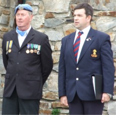 Gabriel Duffy, left, from Carndonagh and Fearghal O'Boyle (Inishowen Friends of Messines) at Dunree.