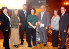 Pictured at the recent fuel poverty seminar are from left Aine Ni Laimhin, Margaret Glackin, Cllr Francis Conaghan, Michael O'hEanaigh, Colette Brolly and Charlie Roarty.