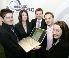 Pictured at the launch of the new website are, from left, Tommy Callaghan, Manna Design; Eileen Doherty, Donegal County Enterprise Board; Barry Rooney, North West Marketing; Matt Peachy, Derry City Council and Aeidin McCarter, Donegal County Council.