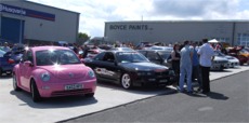 Some of the exhibits at the Modified Car Show.